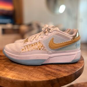Nike Gold and White Sneakers